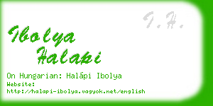 ibolya halapi business card